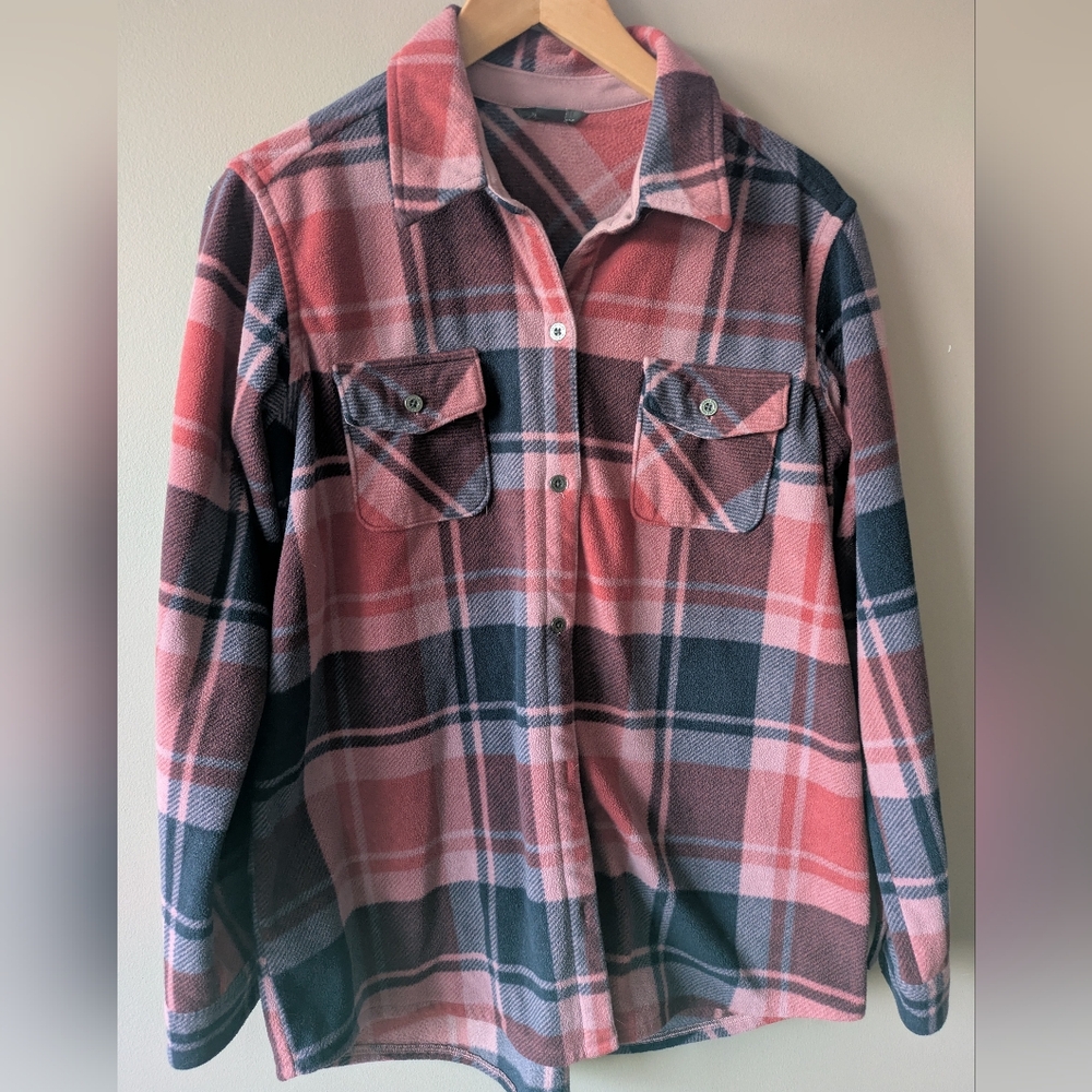 Eddie Bauer fleece button down shirt